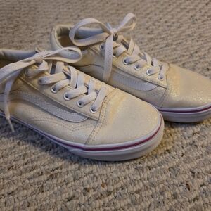Vans Women's Sneakers in Glittery Cream